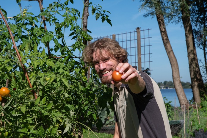 In de moestuin