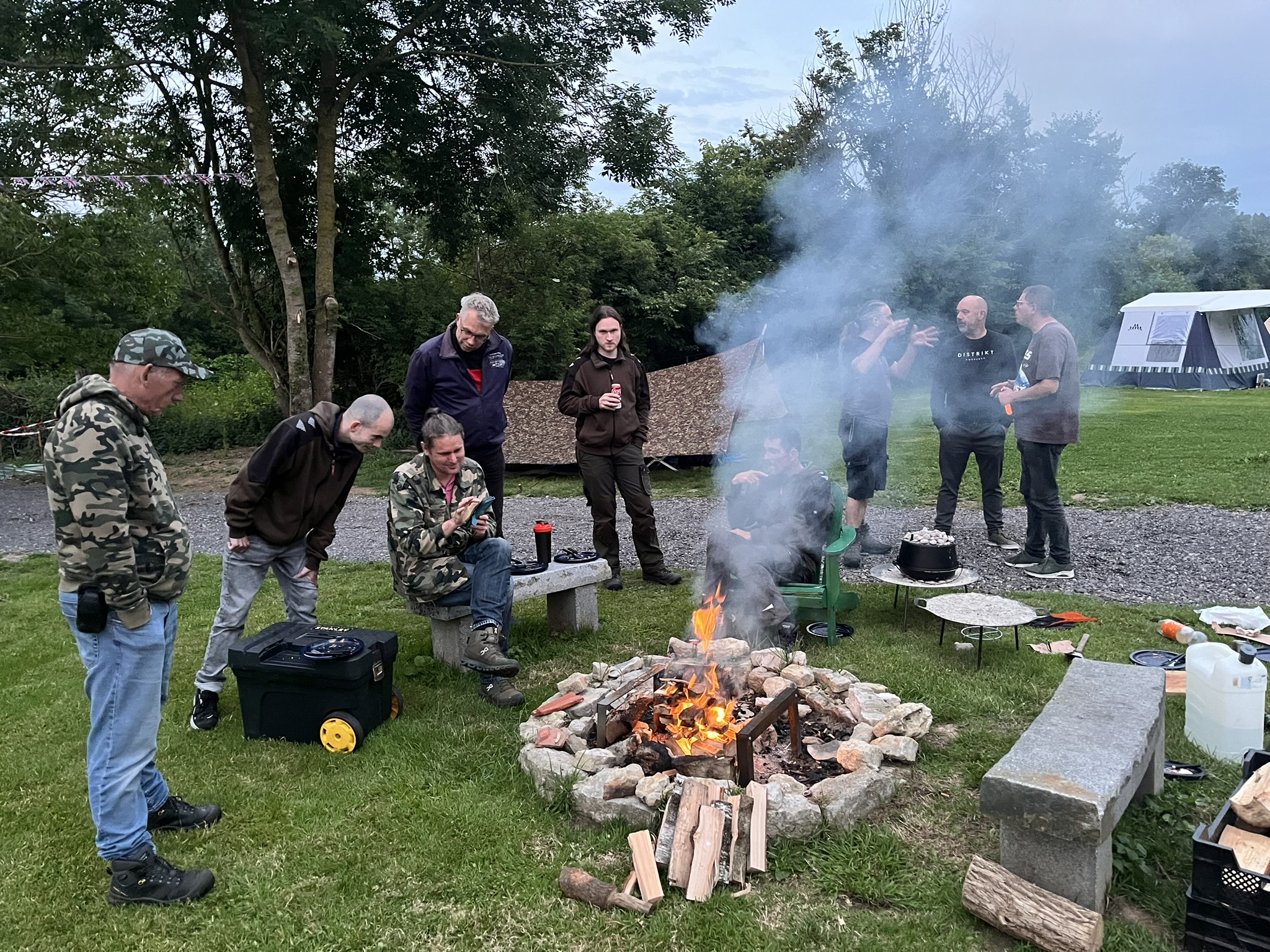 Op de camping in Normandië